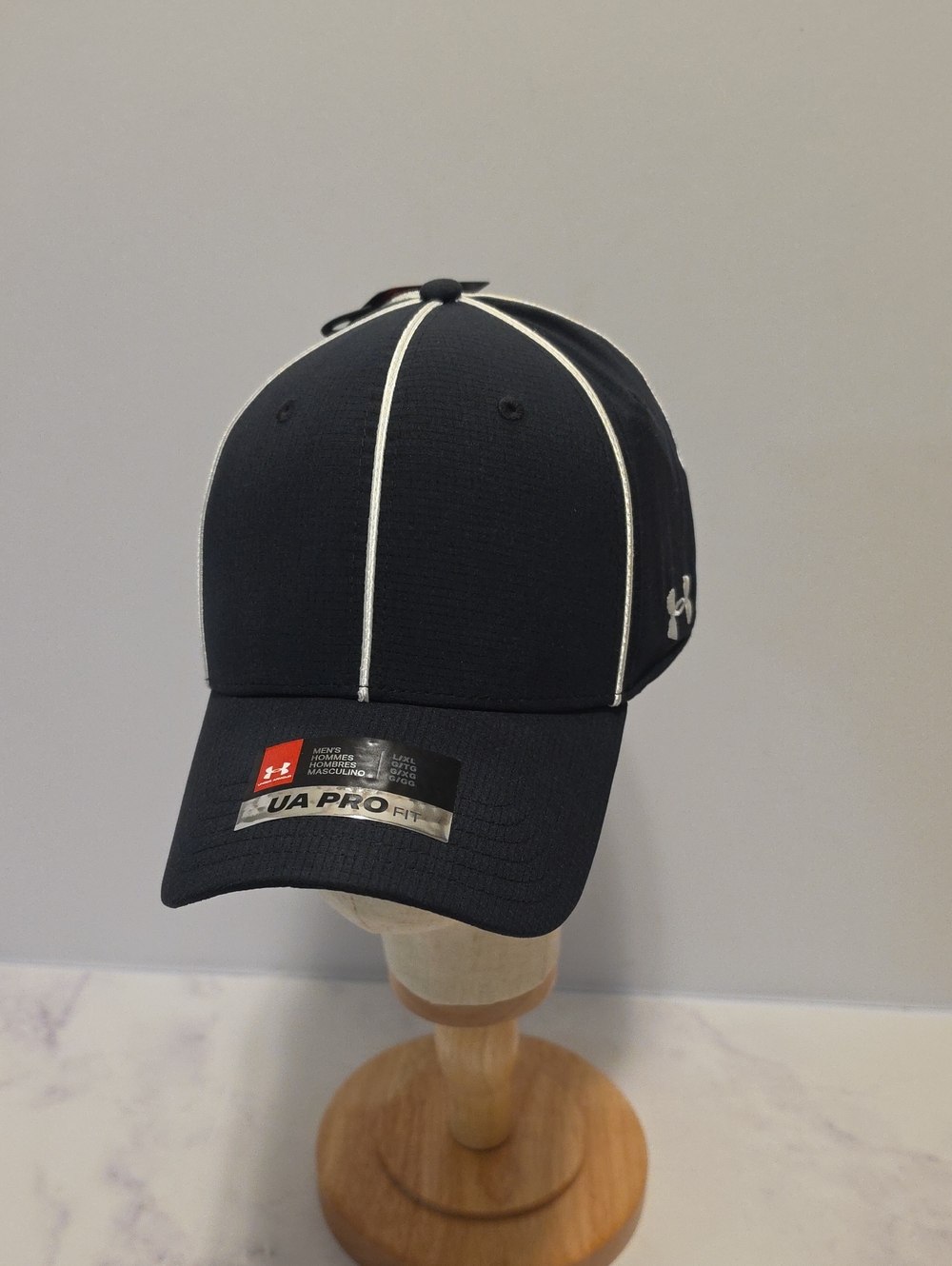 Under Armour Black Cap with White Piping Brand New